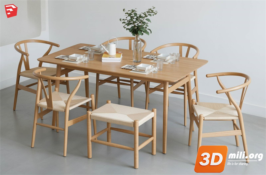 Dining Table Set Skp Files